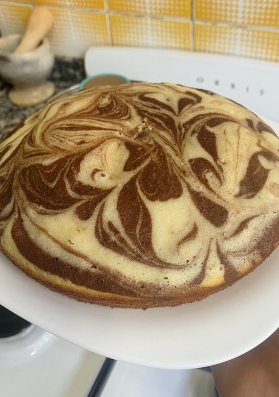 Una foto de Mini torta matera marmolada
