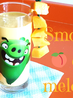 Una foto de Smoothie de melocotón, sano y riquísimo