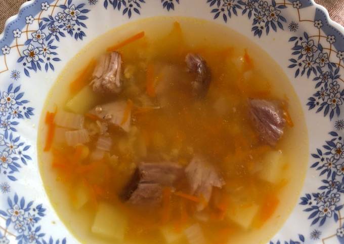 Гороховый суп с копчеными ребрами рецепт классический с фото пошагово