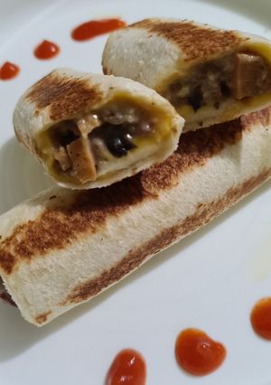 Foto resep Kebab Roti with Mushroom Sauce
