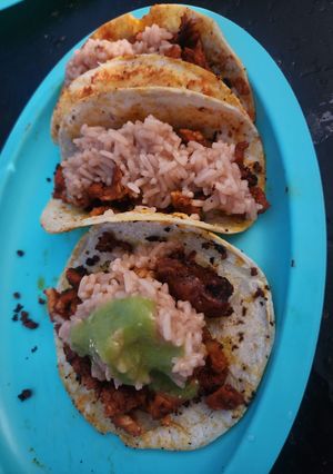 A picture of Tacos al Pastor.