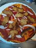 Pizza de "Kebab" Vegan + Salsa de Yogurt