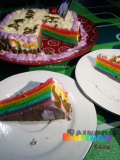 Foto resep Rainbow Cake Kukus lembut