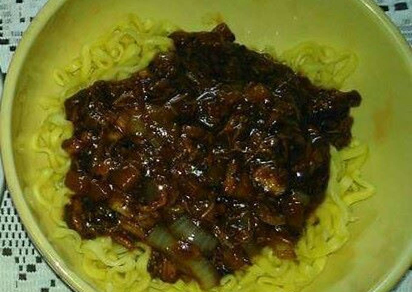 Jjajangmyeon (Mie Hitam Korea) alla Vey
