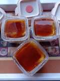 Puding roti tawar saus gula karamel