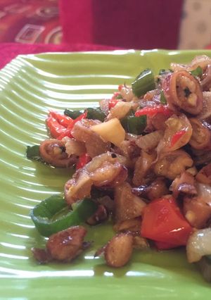Foto resep Tumis cumi asin cabe ijo