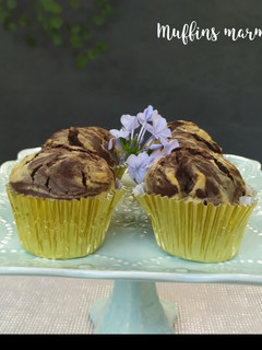 Una foto de Muffins marmolados