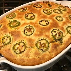 A picture of Tacofiesta Leftovers Cornbread Tamale Pie Type Thingy.