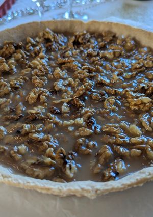 Une photo de Tarte aux noix caramélisées