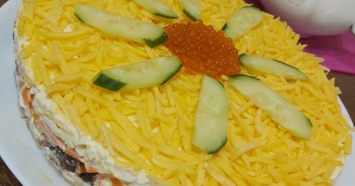 Салат из курицы с ананасами и корейской морковью пошаговый рецепт с фото