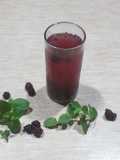 Infusión refrescante de agua con moras y menta