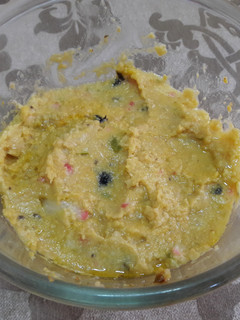 Una foto de "Hummus" vegano