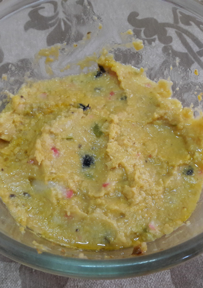 Una foto de "Hummus" vegano