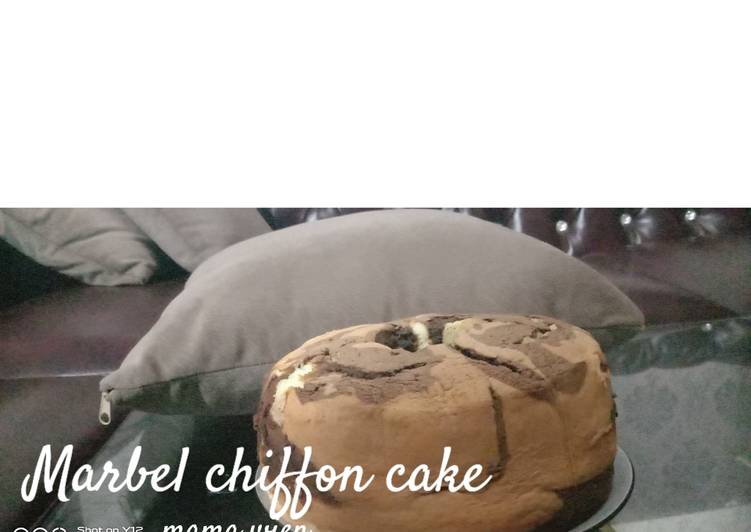 Marbel chiffon cake