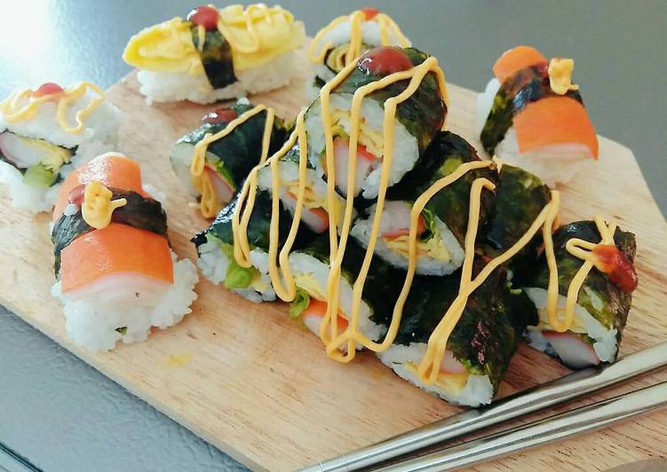 Bahan-bahan Kani crab sushi/sushi simple Sederhana dan Mudah Dibuat