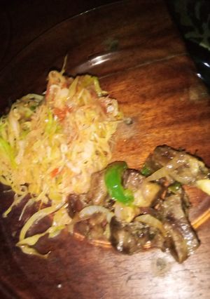 A picture of Gizzards pan fry.