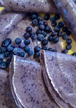 Une photo de Crêpes aux myrtilles