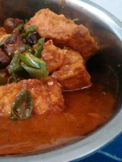 Foto resep Semur tahu udang jantung ayam cabe hijau