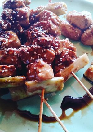 Foto di Yakitori.. spiedini di pollo giapponesi..
