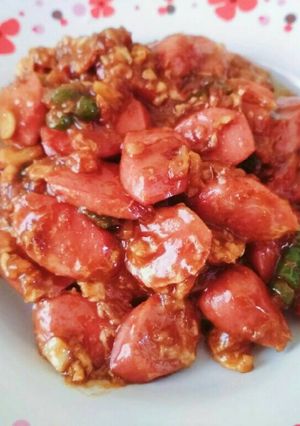 Foto resep Sosis+telur orak-arik saus tiram
