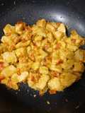 Curry de pollo con leche ligera de coco
