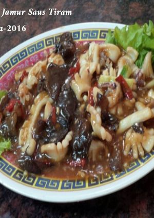 Foto resep Cumi Jamur Saus Tiram