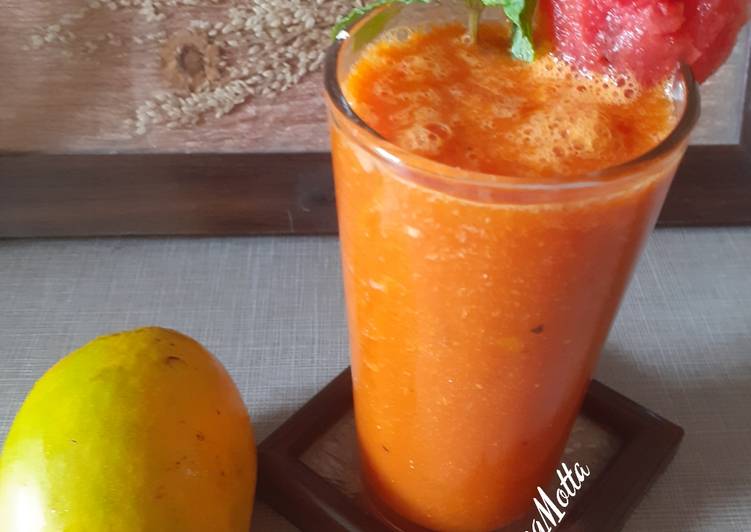 Recipe of Quick Watermelon-Mango Smoothie