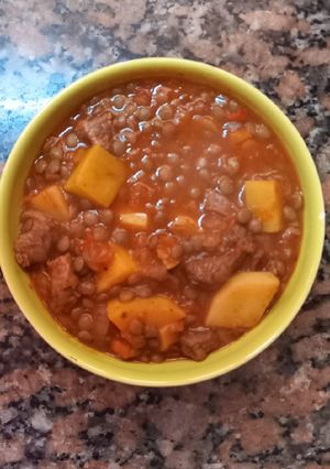 Una foto de Guiso de lentejas