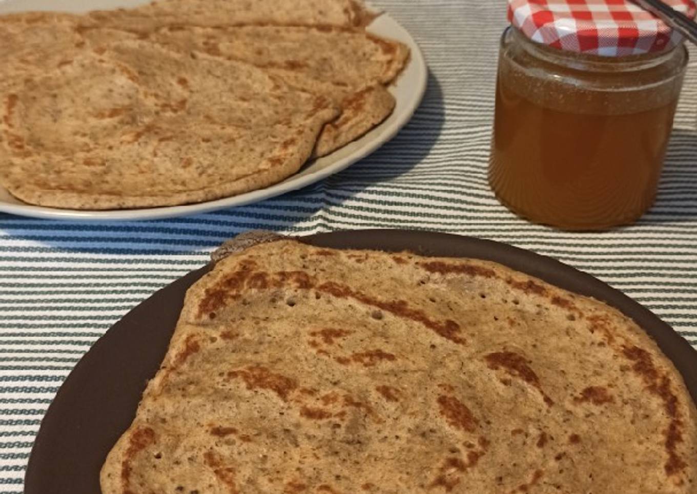 Crepes veganos de avena y plátano