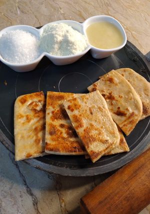 A picture of Meetha paratha.