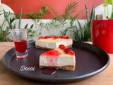 Eggless New York style cheesecake