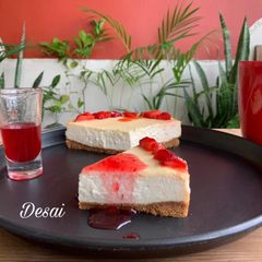 A picture of Eggless New York style cheesecake.