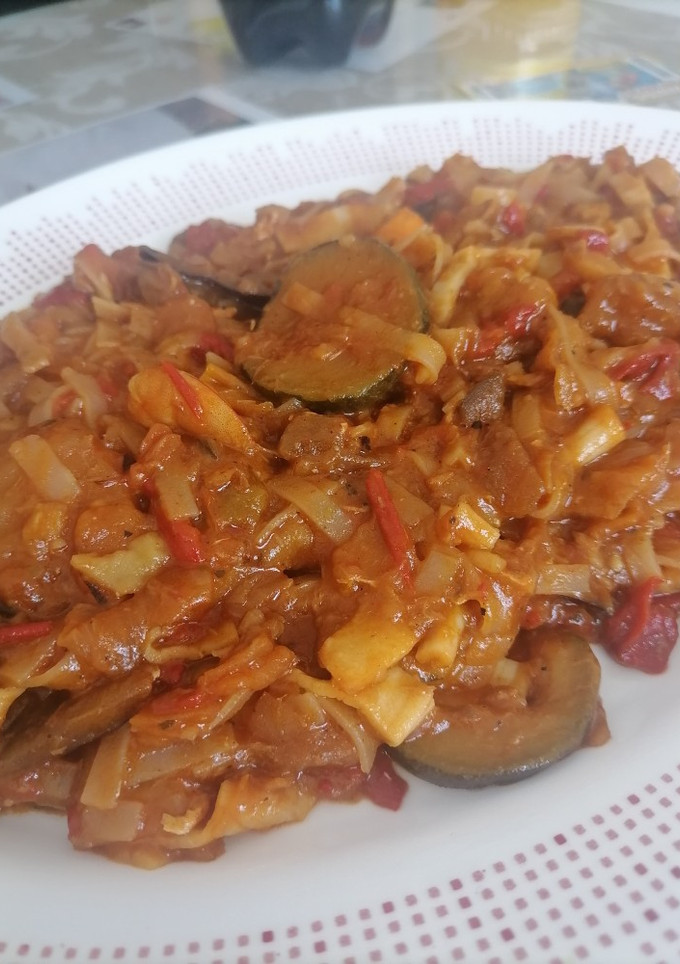 Una foto de Noodles de arroz con verduras Thermomix