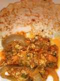 Snasir wit vegetable nd egg sauce