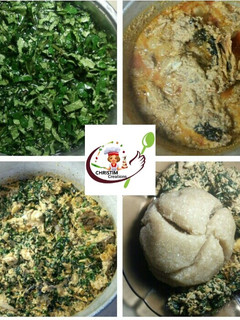 A picture of White egusi soup.