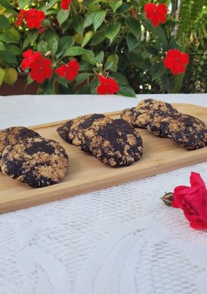 Una foto de Galletitas marmoladas de avena