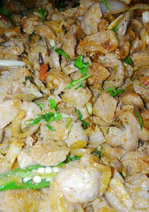 A picture of Soya chunky fry.