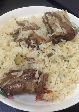 Una foto de Arroz con costilla 