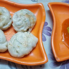 Chicken momo A picture of Chicken momo.