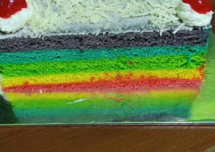 Bagaimana Membuat Rainbow cake, Menggugah Selera