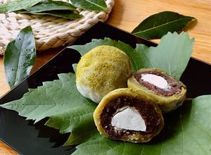 Hình của món 💚 Bánh Mochi Trà Xanh Nhân Đậu Đỏ Bọc Kem Sữa (Matcha Cream Daifuku).