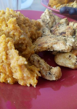 Una foto de Recortes de pechuga de pollo adobado