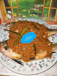 Foto resep Ikan ekor kuning bakar sambel kacang