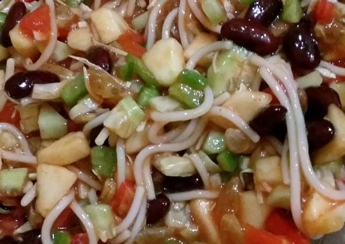 Rajma/red beans salad with red sauce