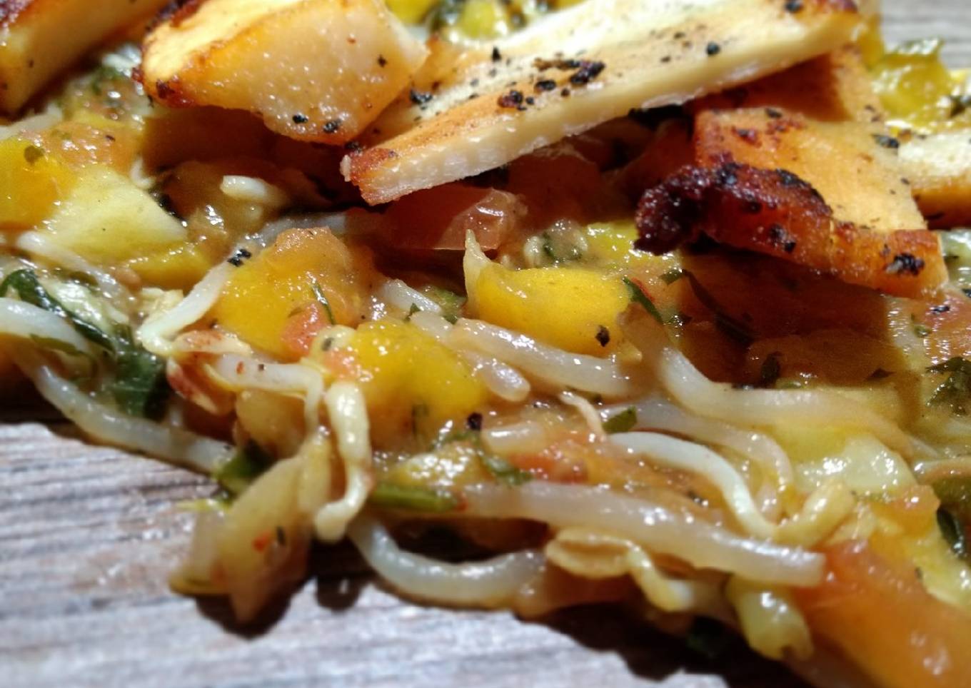 Calamar al mango y germen de soya