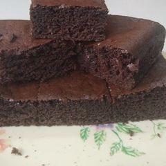 Eggless brownie A picture of Eggless brownie.