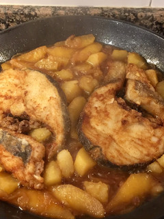 Una foto de Bacalao a la sidra
