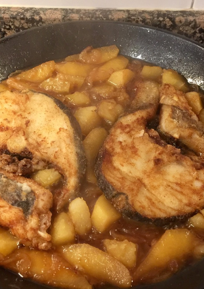 Una foto de Bacalao a la sidra