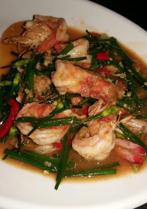 รูปของ กุ้งผัดดอกไม้กวาด