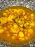 Guiso de Garbanzos con Choco y Langostinos
